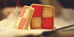Battenberg sponge cake